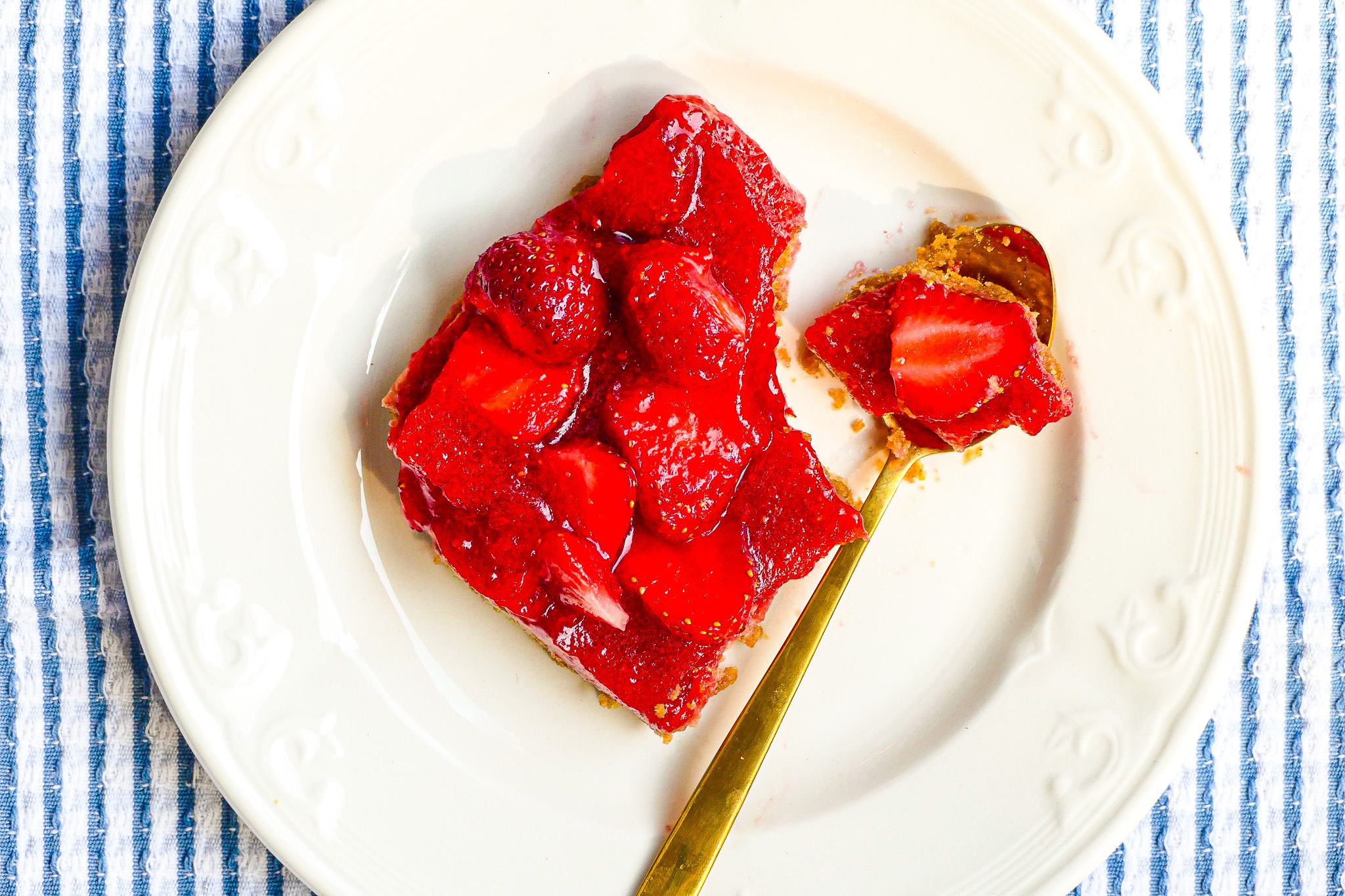 Carrés aux fraises