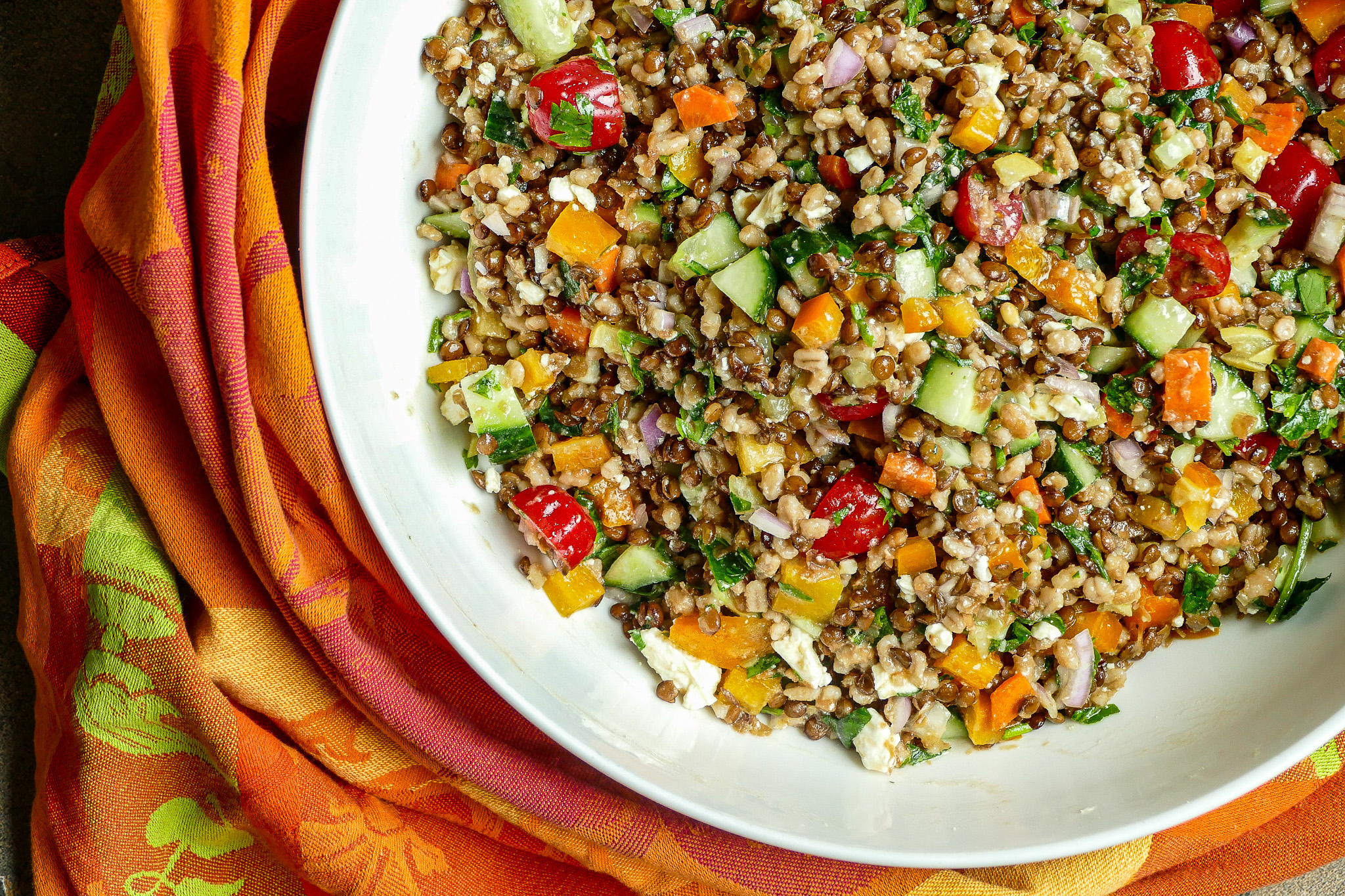 Salade de lentilles et d’orge