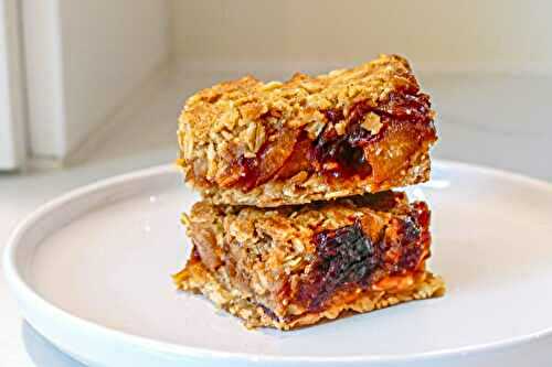 Carrés aux poires et aux canneberges