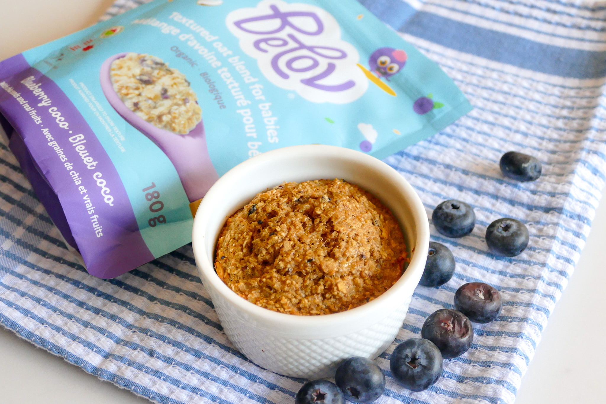 Avoine cuite au four (« oat baked ») sans lactose ni gluten avec les céréales Belov