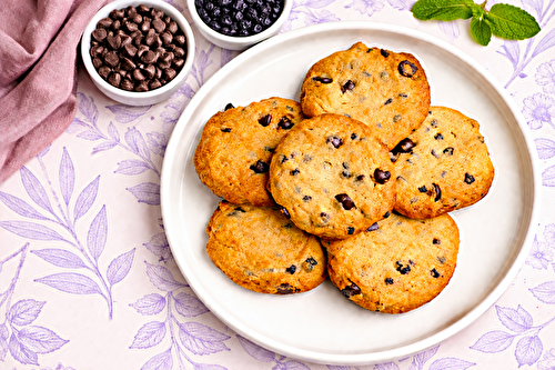 Biscuits aux bleuets séchés et aux pépites de chocolat