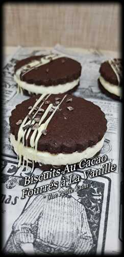 Biscuits Au Cacao Fourrés à La Vanille