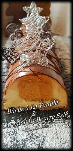 Bûche à La Vanille & Caramel Au Beurre Salé