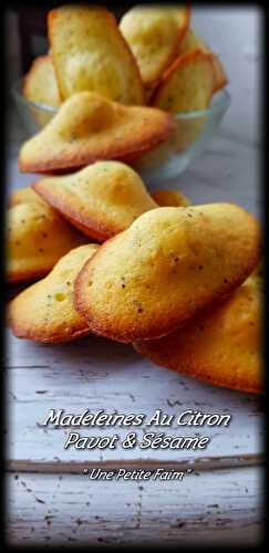 Madeleines Au Citron, Pavot & Sésame