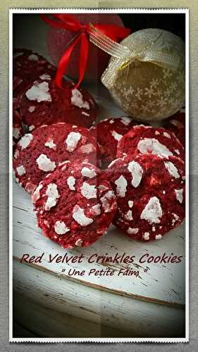 Red Velvet Crinkles Cookies