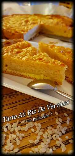 Tarte Au Riz De Verviers