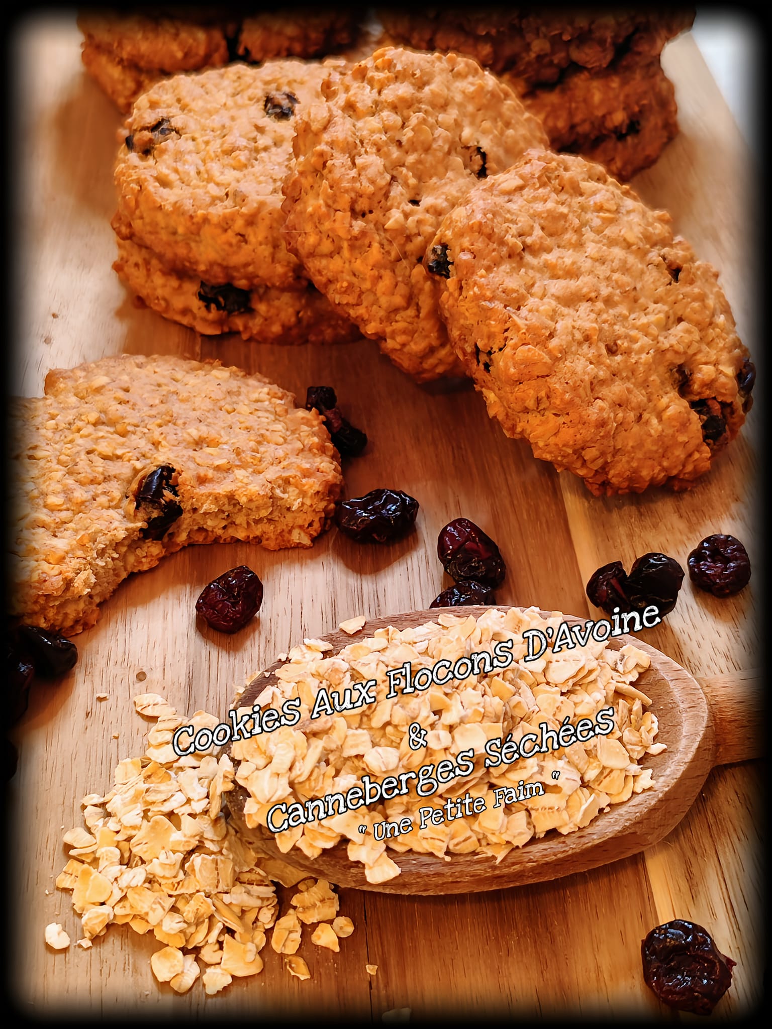 Cookies Aux Flocons D’Avoine & Canneberges Séchées