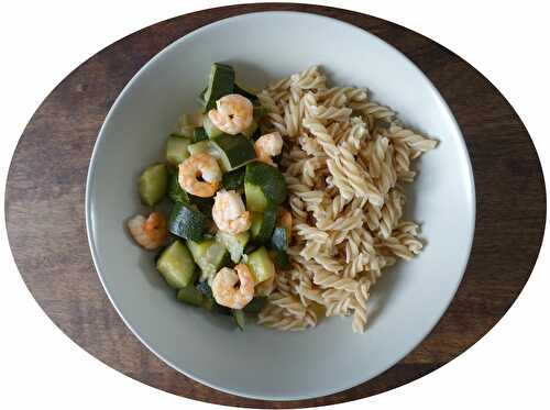 Courgettes aux crevettes & lait de coco - IG Bas