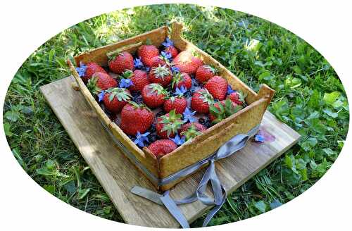 Gâteau cagette de myrtilles, fraises & crème pâtissière au miel