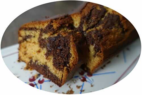 Gâteau marbré chocolat & orange - IG Bas