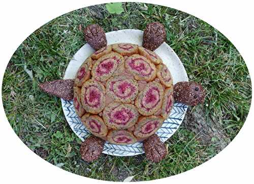 Gâteau tortue chocolat & framboises