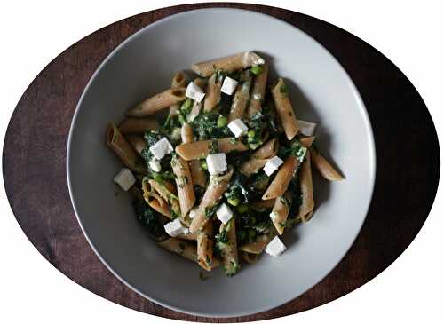 One pot pasta épinards, petits pois & feta - IG bas