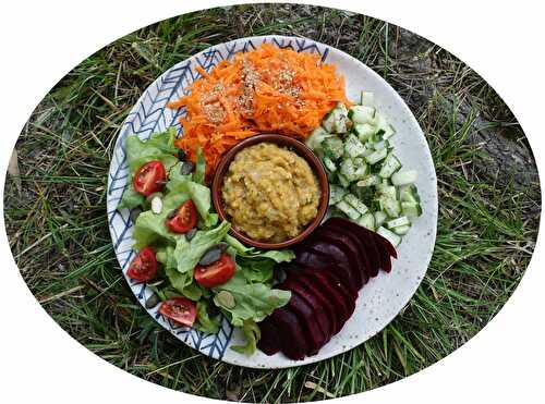 Pâté de lentilles corail aux noisettes & crudités - IG Bas