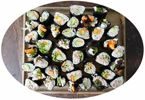 Pseudo - maki (sans poisson cru, IG Bas/ modéré)