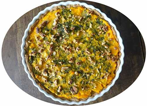 Quiche butternut, épinard & chèvre frais - IG Bas