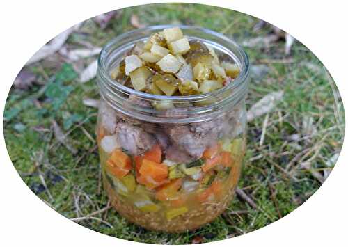 Salade en bocal à l'avoine, légumes d'hiver & boeuf - IG Bas