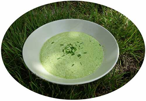 Soupe froide à la salade & chèvre frais - IG Bas