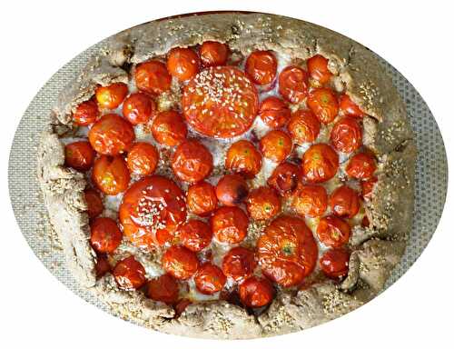 Tarte rustique aux tomates, chèvre frais & oignons caramélisés - IG Bas