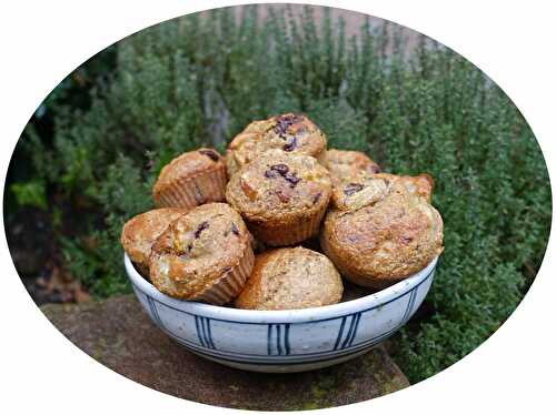 Muffins aux bananes, pommes & chocolat noir - IG Bas