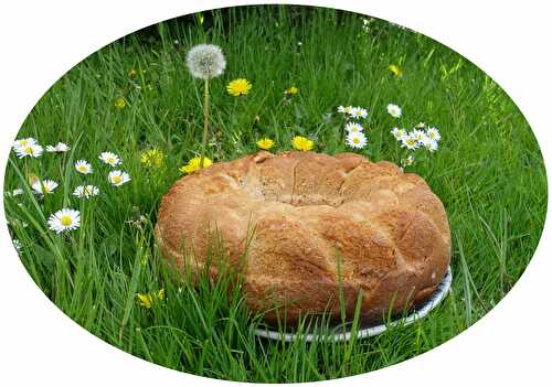 Brioche à la farine semi-complète & rhubarbe - sans lactose