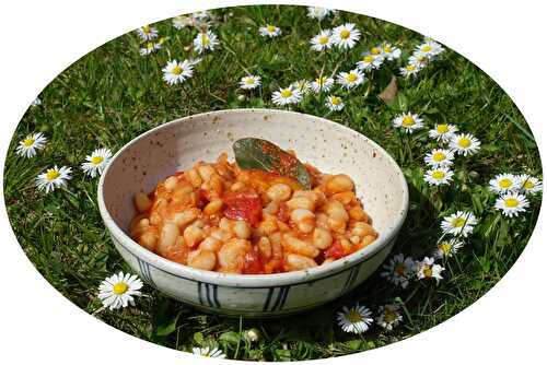 Râgout de haricots blancs, poivrons grillés & tomates - IG Bas