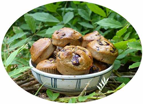 Muffins aux cerises & chocolat noir - IG Bas / sans lactose
