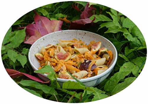 Salade de pâtes, carottes, thon & figues - IG bas / sans lactose