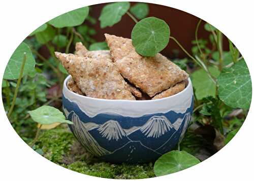 Crackers vegan au bouillon de légumes & sésame - IG Bas