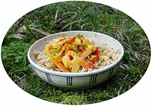 Curry aux carottes, poivrons & crevettes - IG Bas / sans lactose