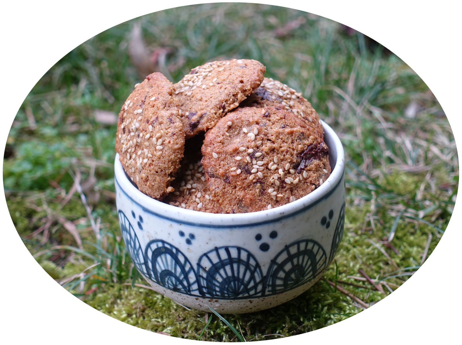 Cookies au chocolat noir, sésame & miso blanc - IG Bas / sans lactose