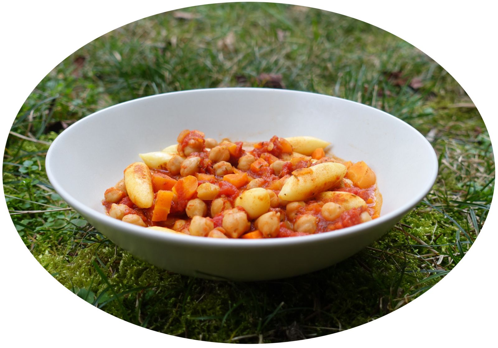 Gnocchis aux tomates, carottes & pois chiches - sans lactose