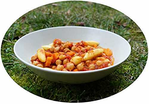 Gnocchis aux tomates, carottes & pois chiches - sans lactose