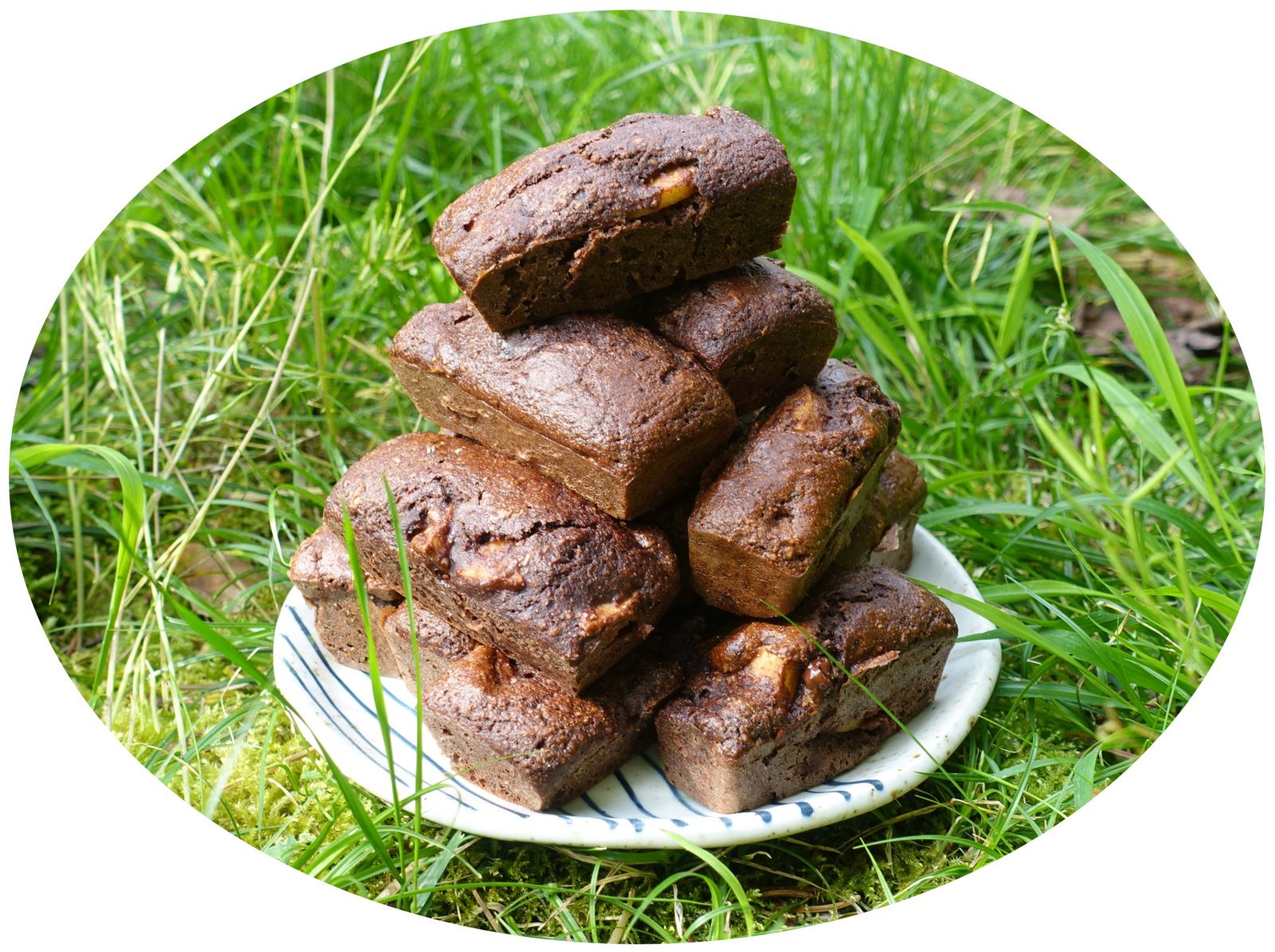 Mini cakes aux pommes, cacao & chocolat - IG Bas / Sans lactose