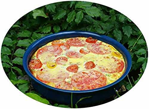 Clafoutis tomates, petits pois & parmesan - IG Bas 