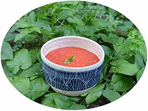 Soupe végétalienne aux tomates rôties & basilic -  IG Bas 