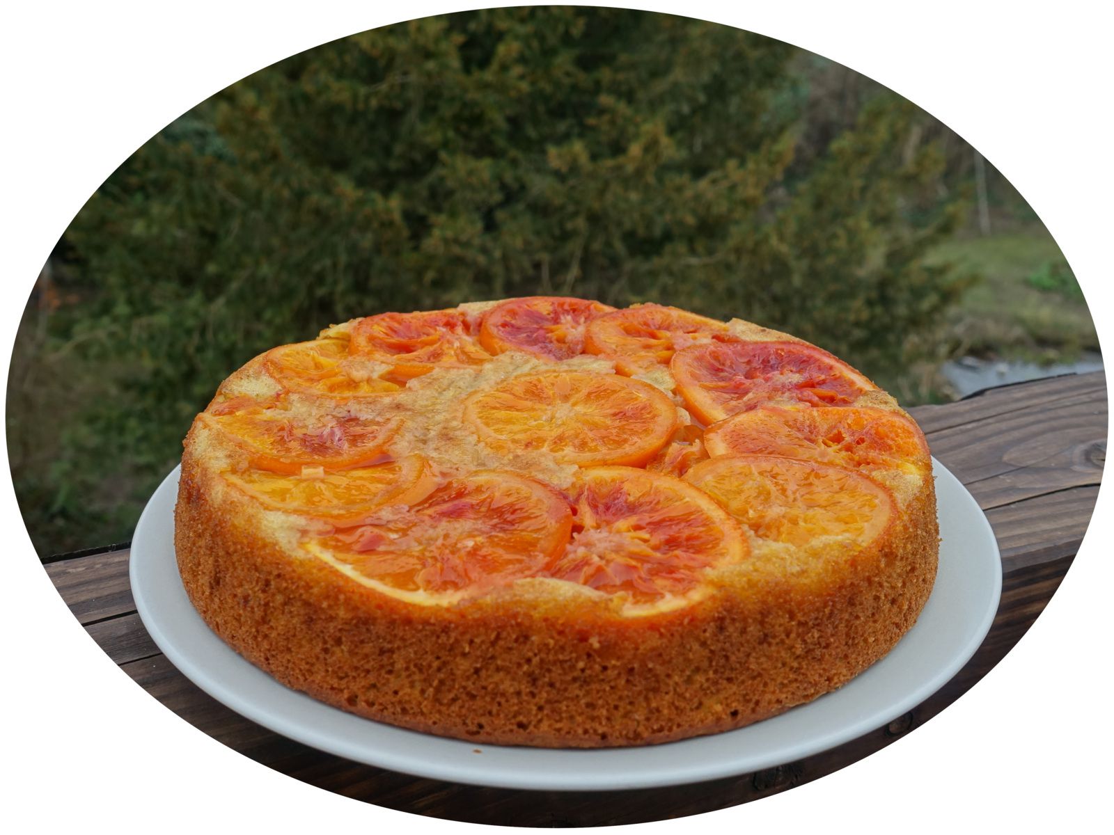Gâteau renversé à l'orange sanguine 