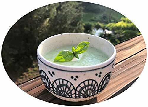 Velouté de courgettes, chèvre frais & basilic - IG Bas