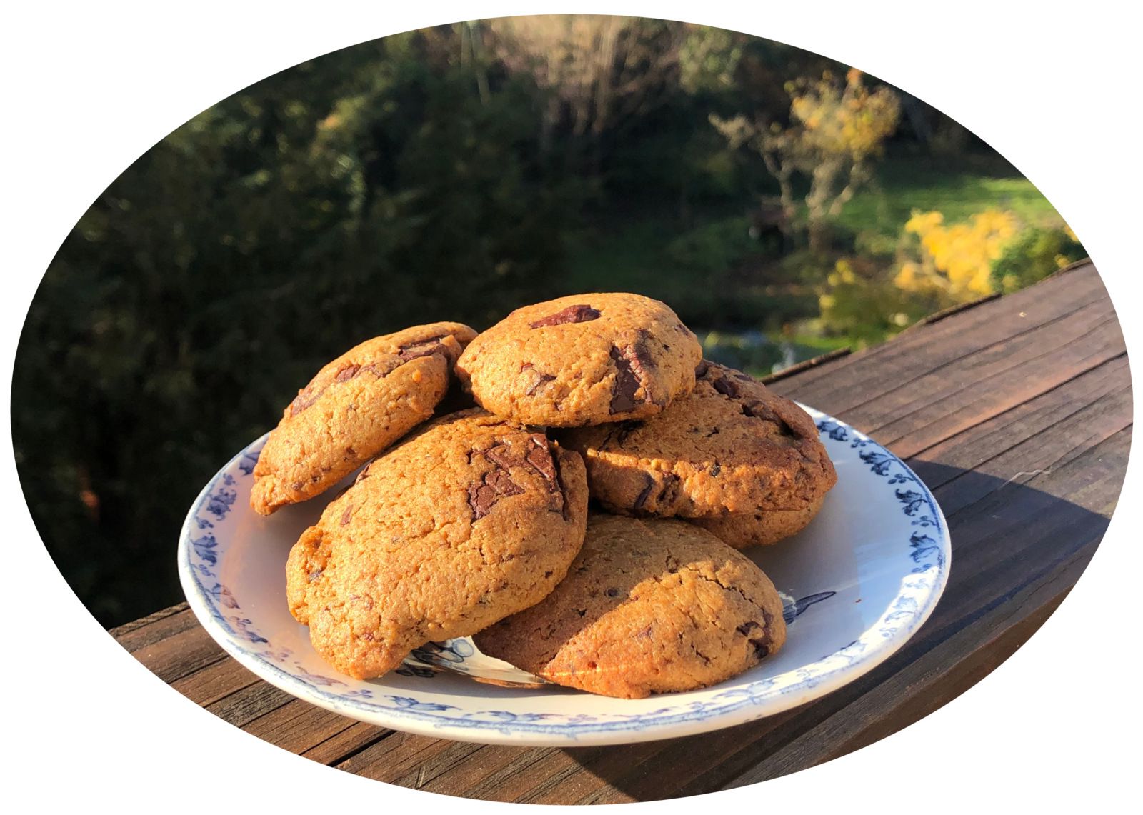 Cookies à la farine complète, chocolat noir & café - IG Bas
