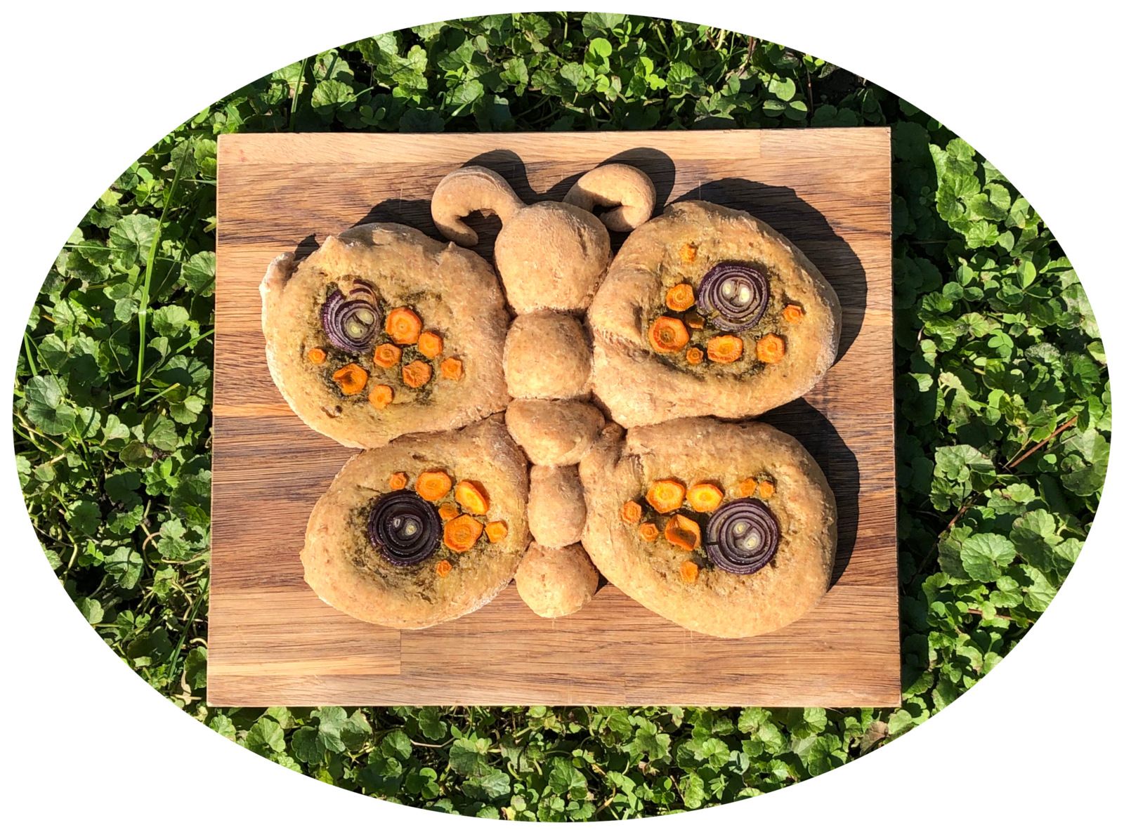 Focaccia papillon à la farine semi-complète