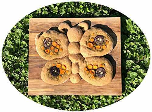 Focaccia papillon à la farine semi-complète