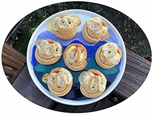 Brioches roulés à la farine semi-complète, jambon & fromage à raclette