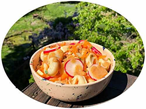 Salade de tortellinis à la carotte & radis 