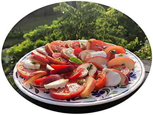 Salade tomates, pêche & mozzarella - IG Bas