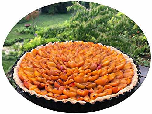 Tarte aux mirabelles, pâte sablée à la farine semi-complète & vin blanc
