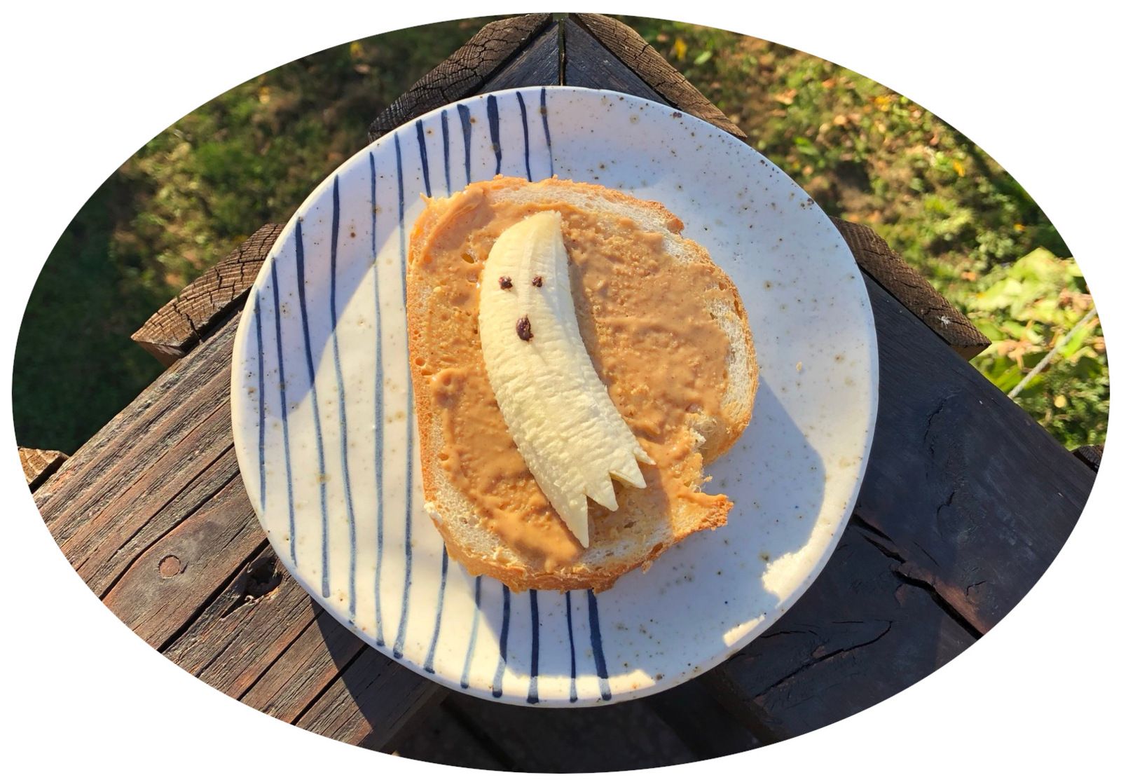 Tartines d'Halloween banane & beurre de cacahuète