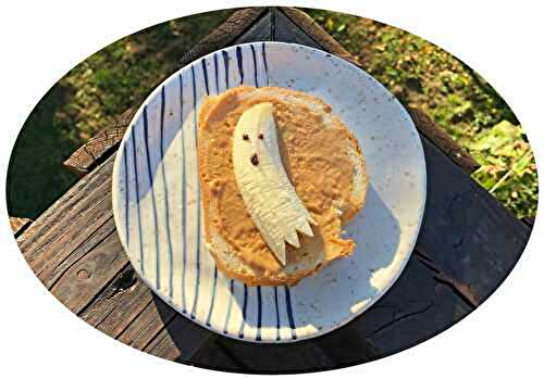 Tartines d'Halloween banane & beurre de cacahuète