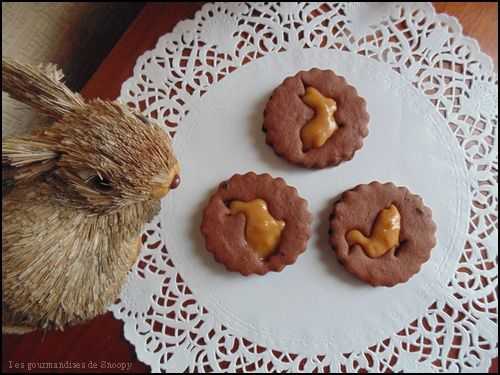 Biscuits au chocolat et confiture de lait