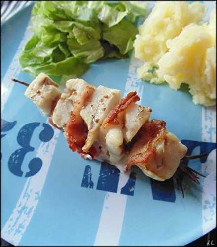 Brochettes de colin au romarin