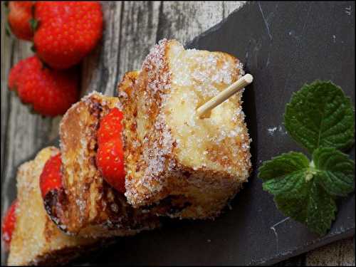 Brochettes de pain perdu