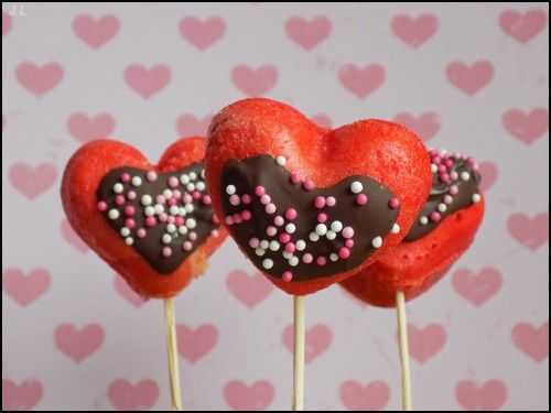 Cake pop coeur